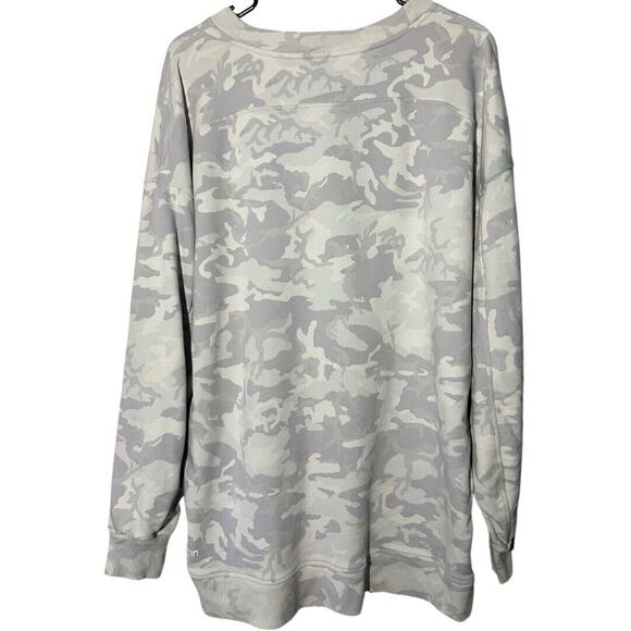 Lululemon Perfectly Oversized Crew Incognito Camo Alpine White SZ L/XL? P2P: 27" - Picture 8 of 11